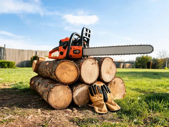 Chainsaw for firewood and cleanup